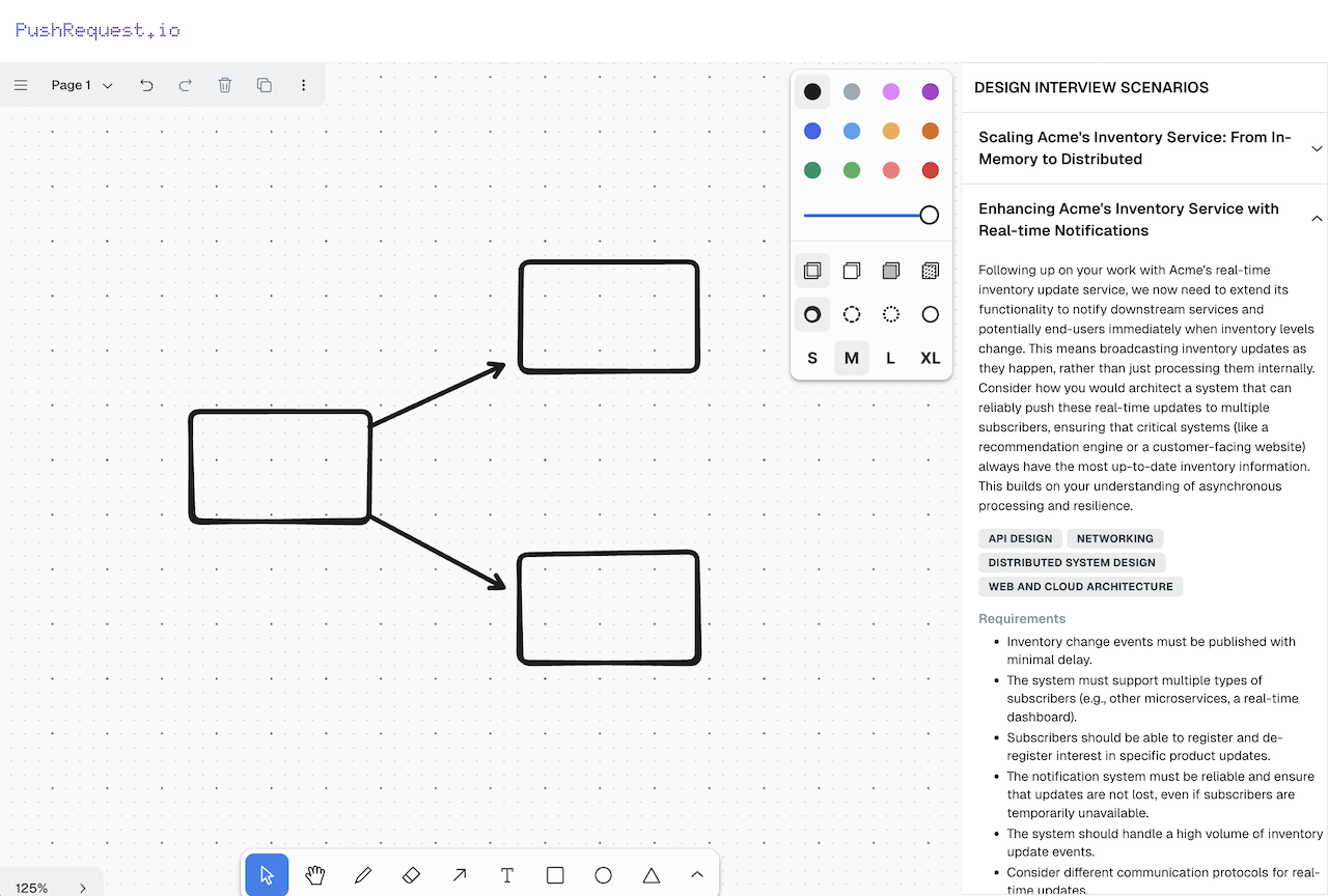 Interactive whiteboard for real-time collaboration